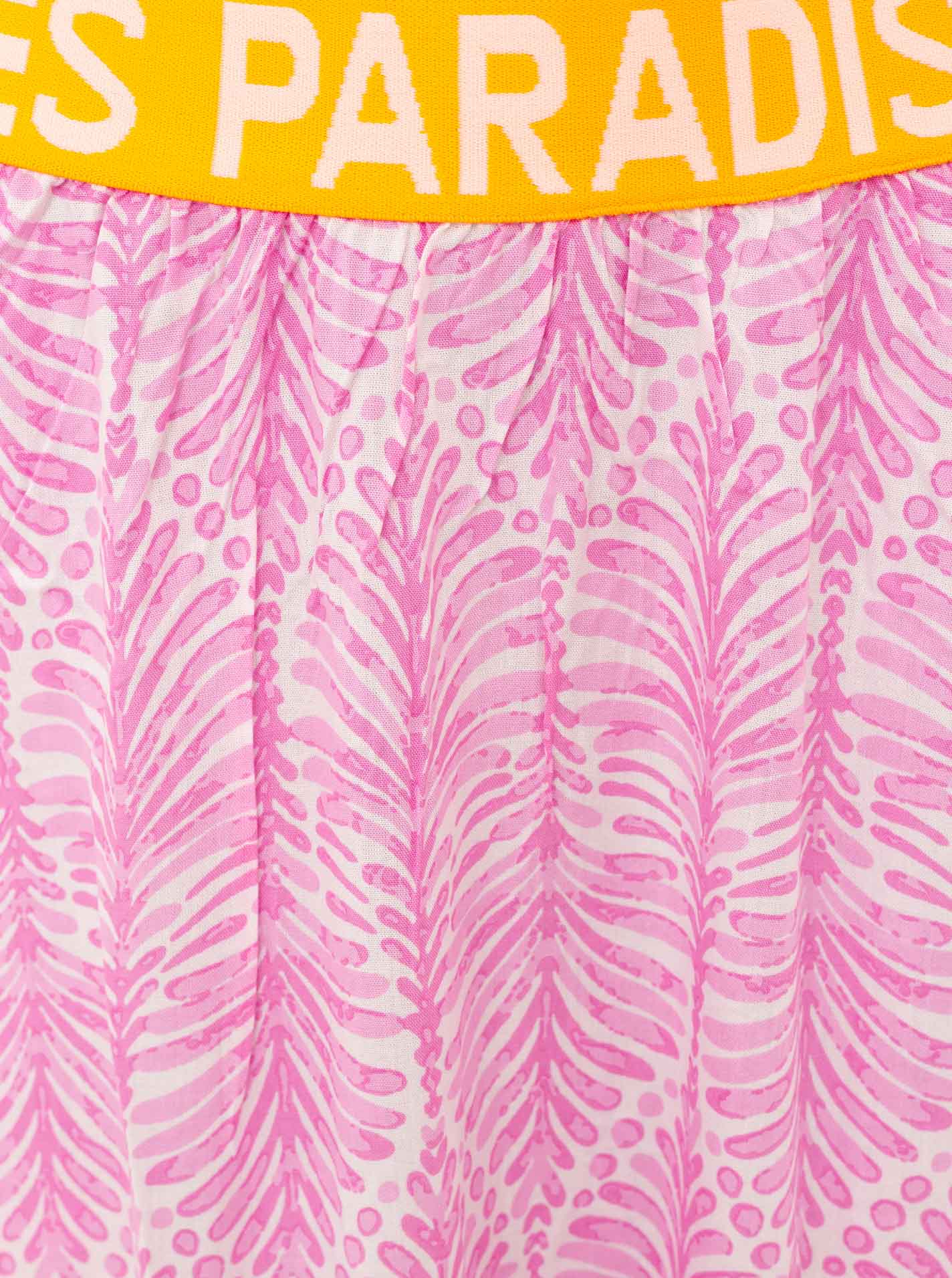 Zwillingsherz Rock "Jungle Leaves" Viskose - Rosa