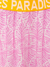 Zwillingsherz Rock "Jungle Leaves" Viskose - Rosa