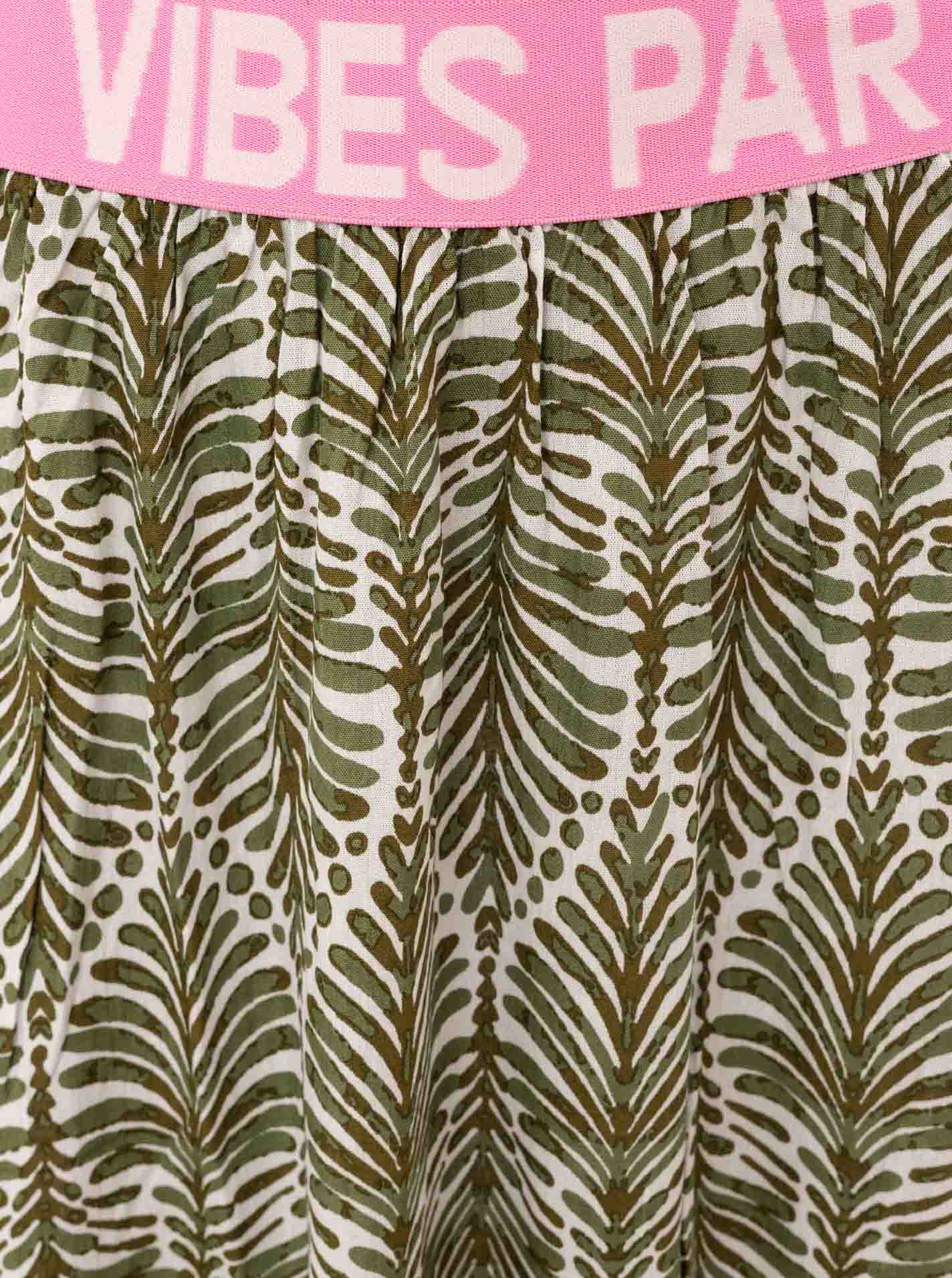 Zwillingsherz Rock "Jungle Leaves" Viskose - Olive
