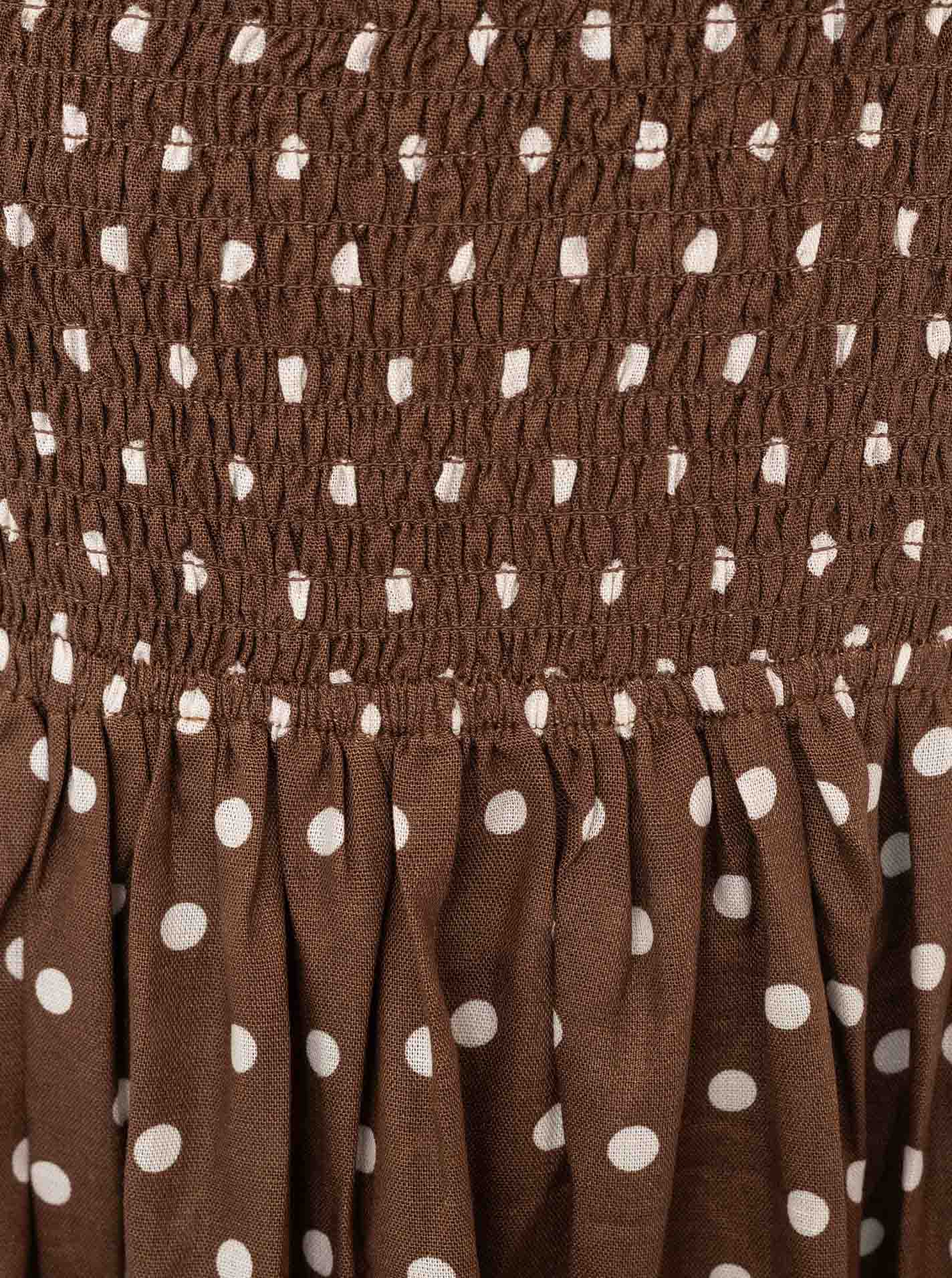 Zwillingsherz Kleid Classic Dots - Braun - Ärmelloses Kleid