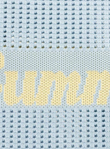 Zwillingsherz Strick Shopper-Tasche "Summer" - Hellblau | Sommerlicher Begleiter