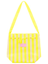 Zwillingsherz Schultertasche Stripes - Gelb - Modernes Streifen-Design
