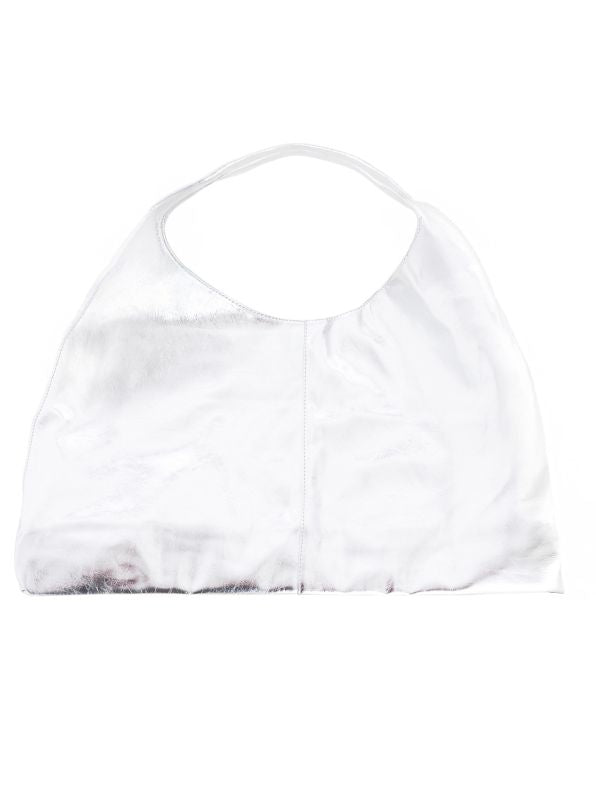 Zwillingsherz Metallic Shopper Riemen Silber