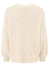 Zwillingsherz Pullover Wollmix Look Back Beige