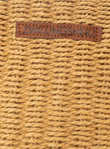 Zwillingsherz Korbtasche Stroh Geflochten "Zwillingsherz" Beige