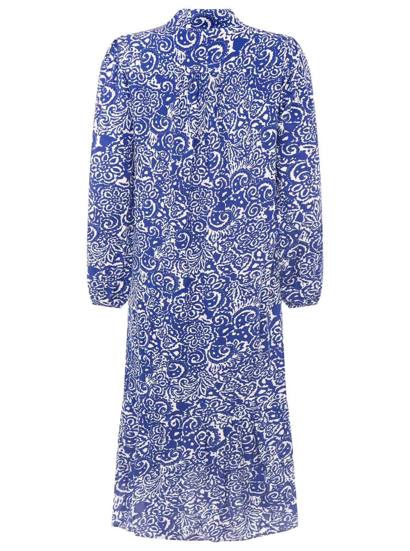 Zwillingsherz Kleid Viskose "Gemustert" Paisley Blau