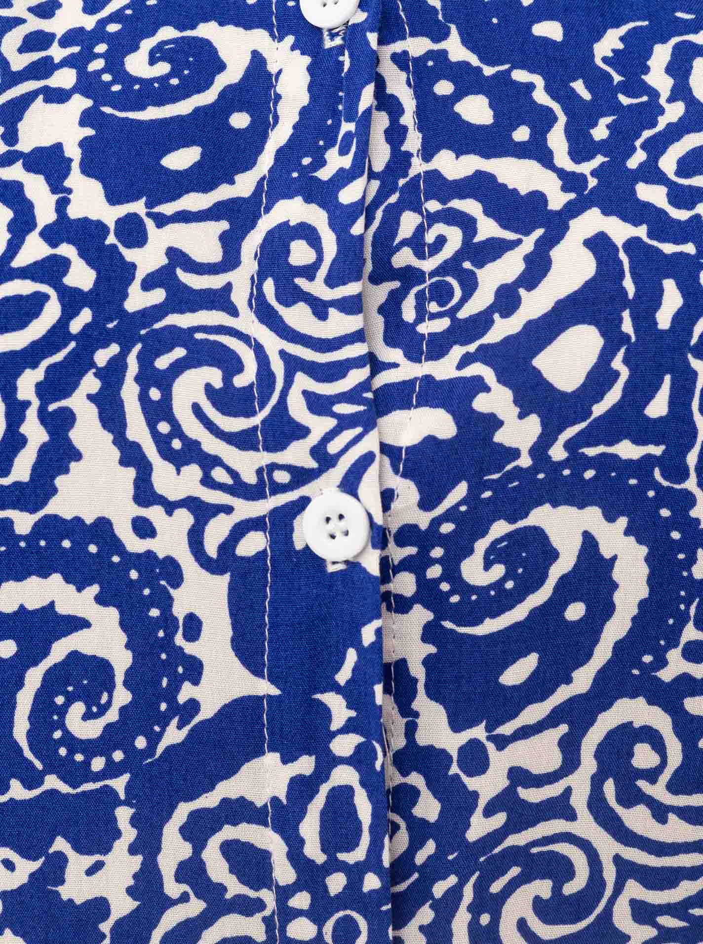 Zwillingsherz Kleid Viskose "Gemustert" Paisley Blau