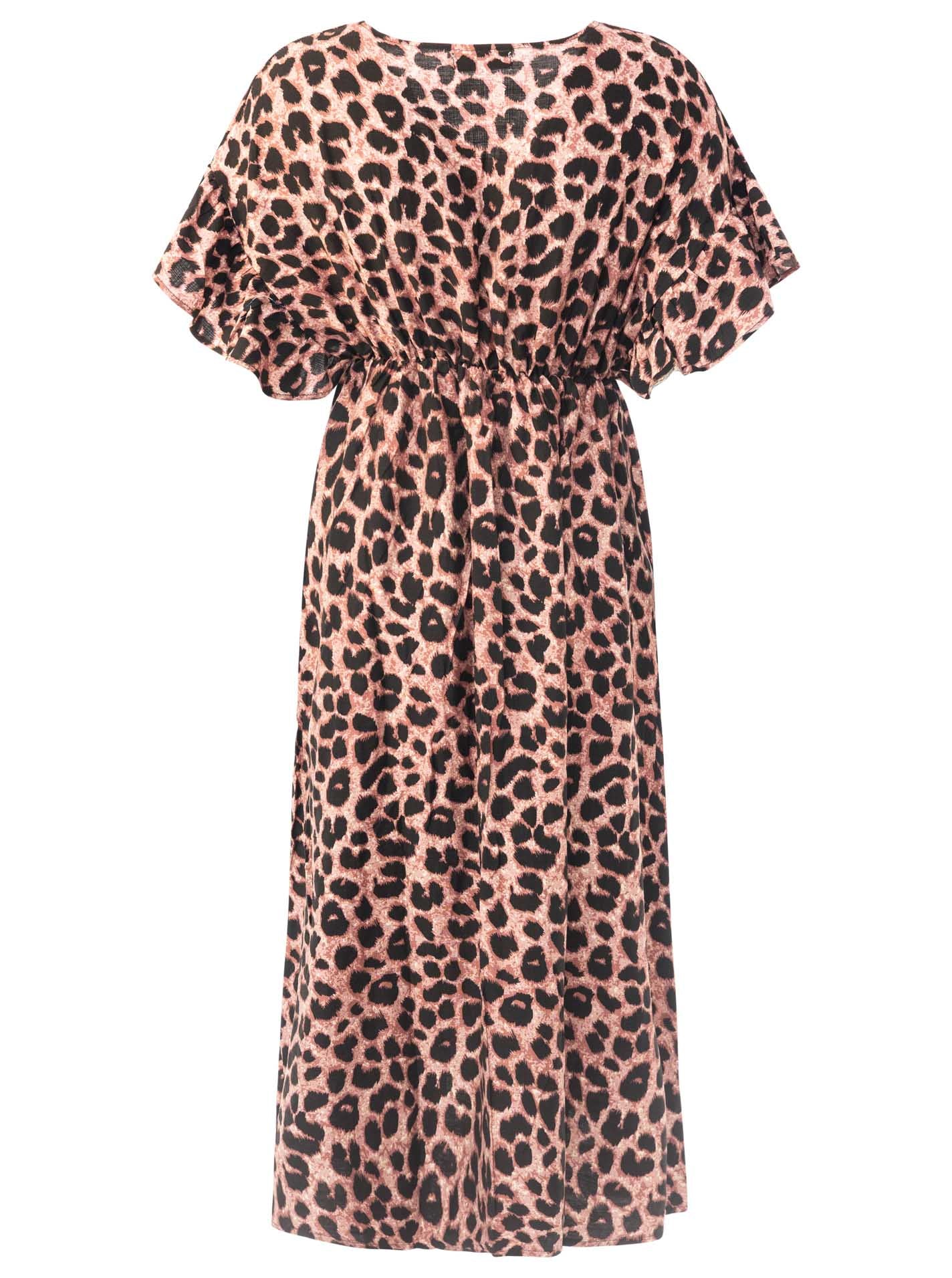 Zwillingsherz Maxikleid Viskose Leo Dreams Rosa