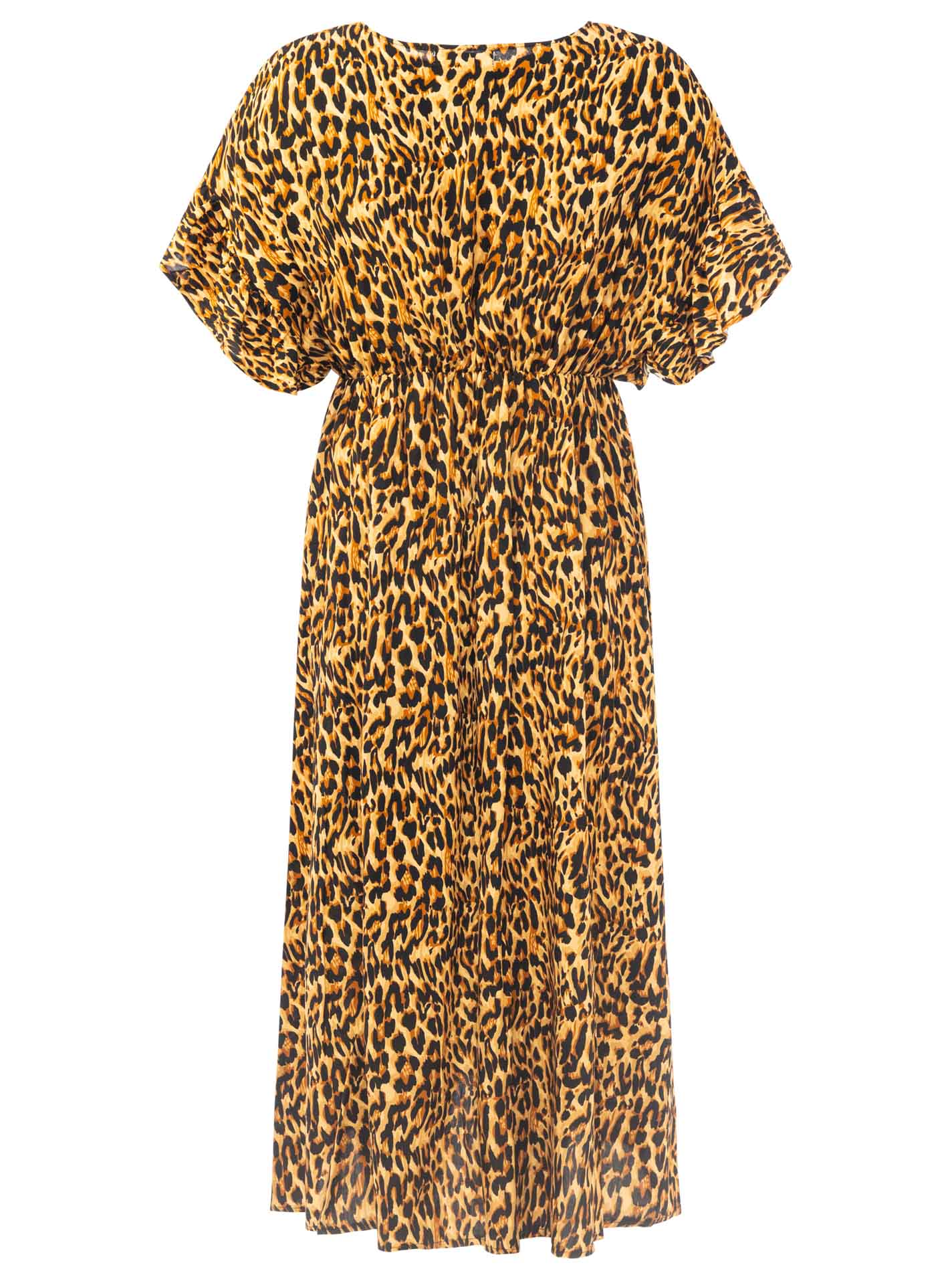 Zwillingsherz Maxikleid Viskose Leo Nights Braun