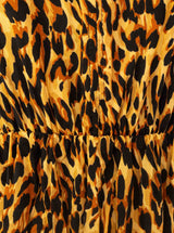 Zwillingsherz Maxikleid Viskose Leo Nights Braun