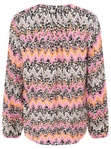 Zwillingsherz Bluse Graphic Leo Pink Viskose