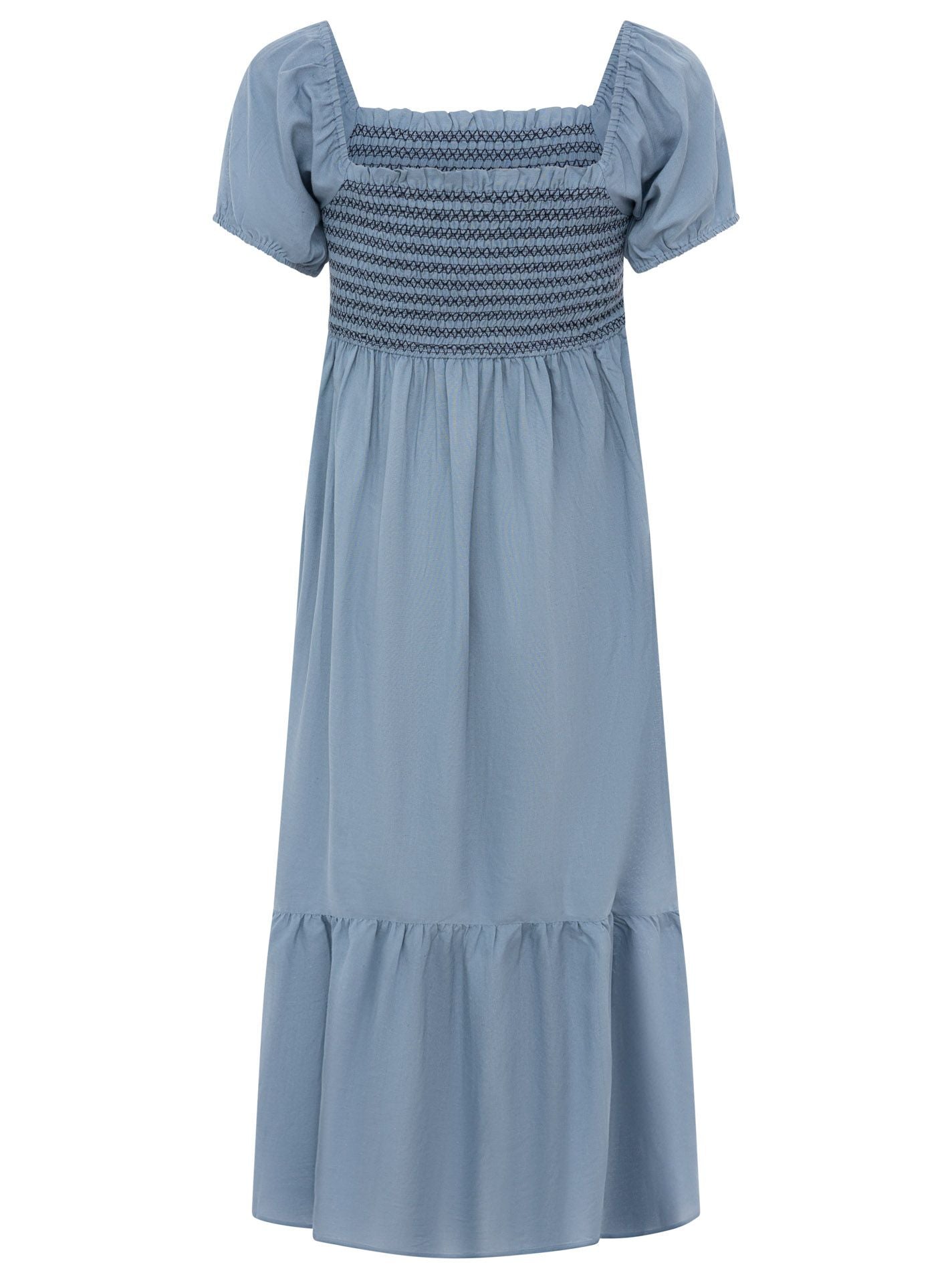 Zwillingsherz Kleid Leinenmix "Breezy Summer" Jeansblau