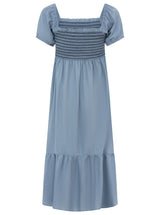 Zwillingsherz Kleid Leinenmix "Breezy Summer" Jeansblau