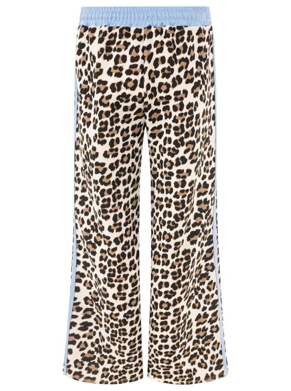 Zwillingsherz Lounge Hose Leo mit Kontrastbund Hellblau