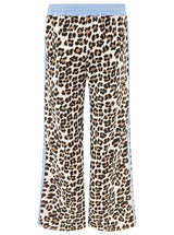 Zwillingsherz Lounge Hose Leo mit Kontrastbund Hellblau