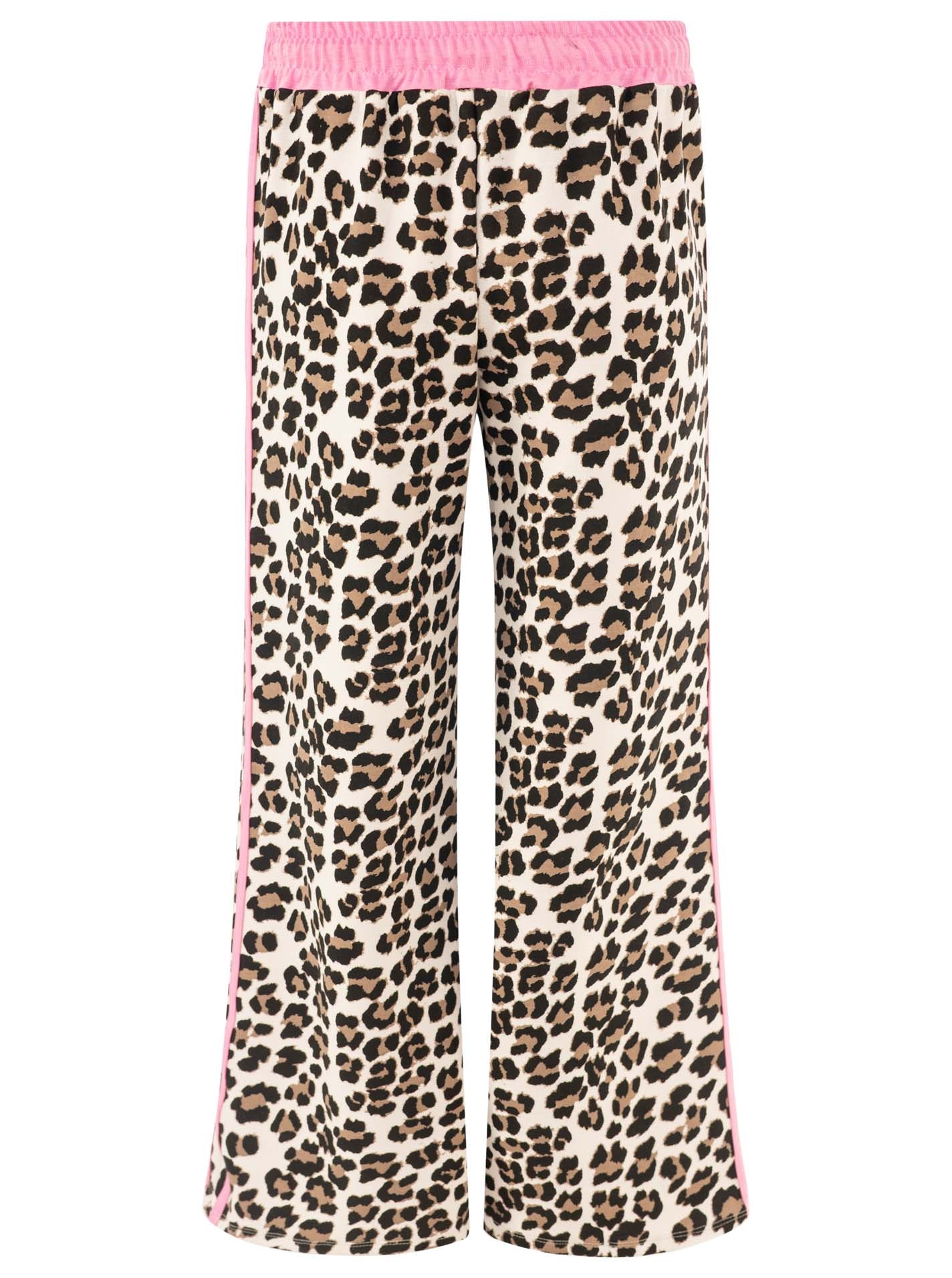 Zwillingsherz Lounge Hose Leo mit Kontrastbund Rosa