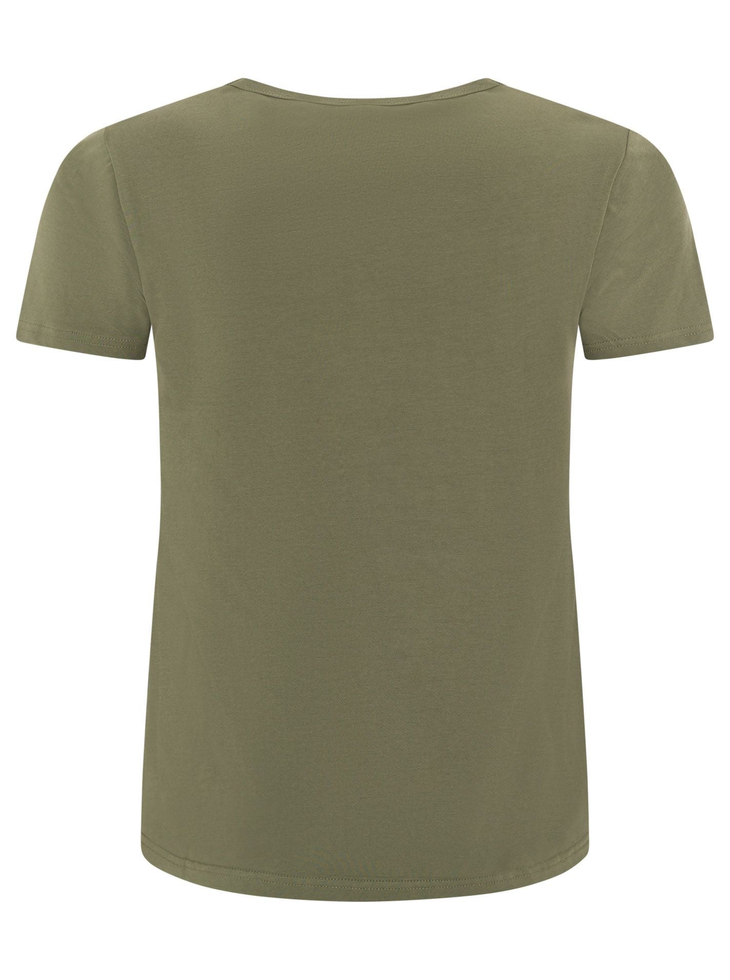 Zwillingsherz T-Shirt aus Baumwolle "Easy" Olive