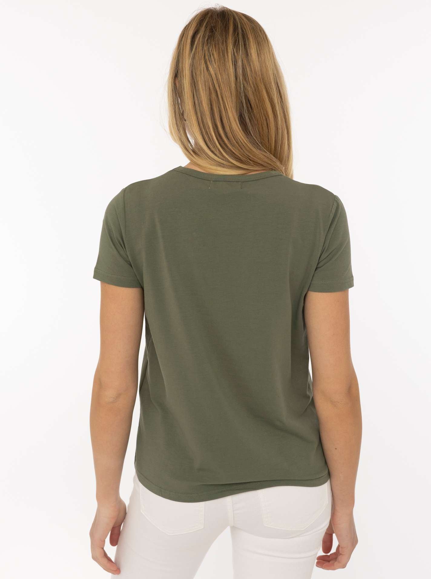 Zwillingsherz T-Shirt aus Baumwolle "Easy" Olive