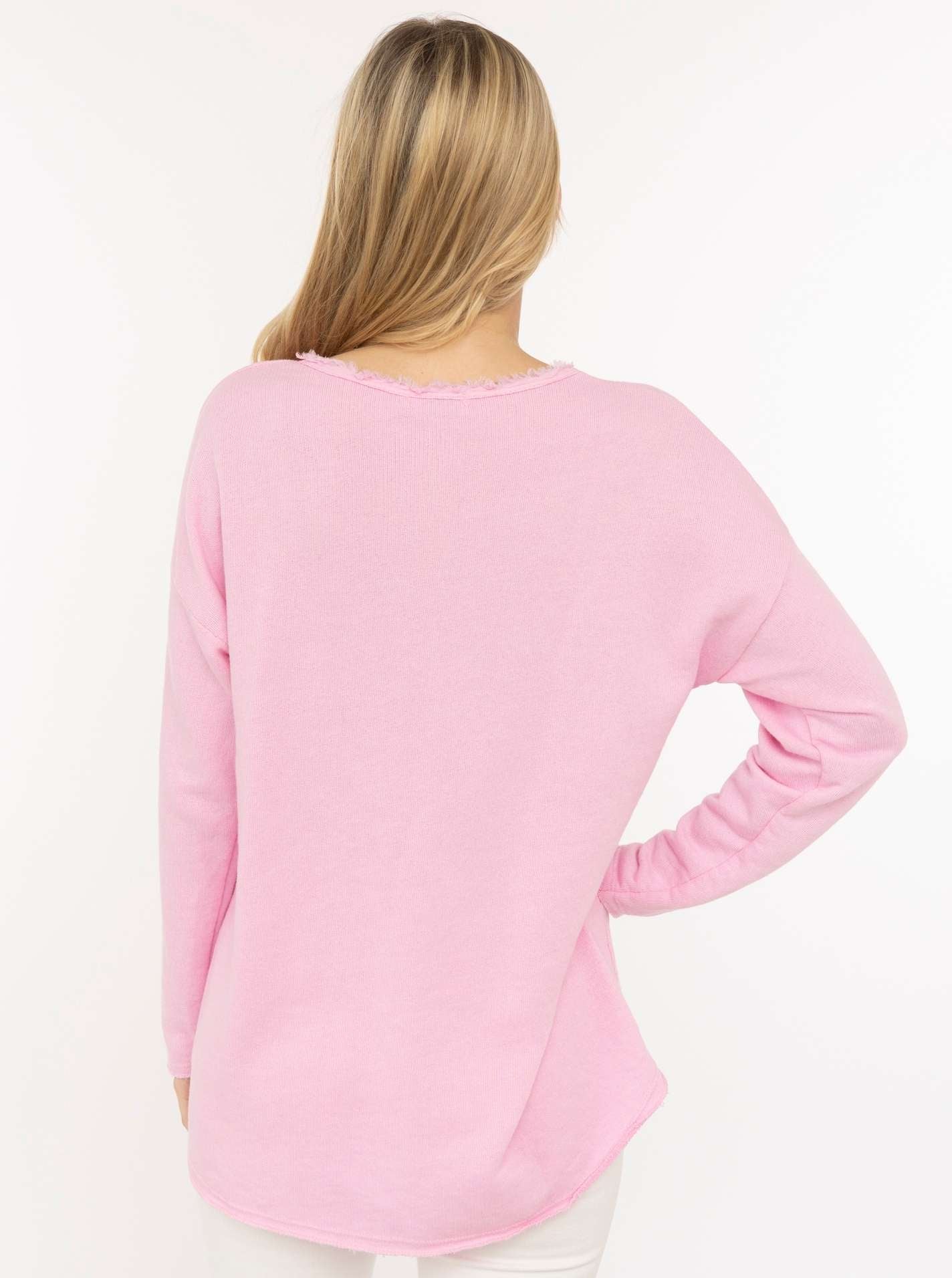 Zwillingsherz Sweatshirt "Wild" Baumwollmix Rosa Orange