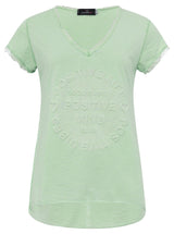 Zwillingsherz Shirt Tail - Positive Mind- 100% Baumwolle - Grün