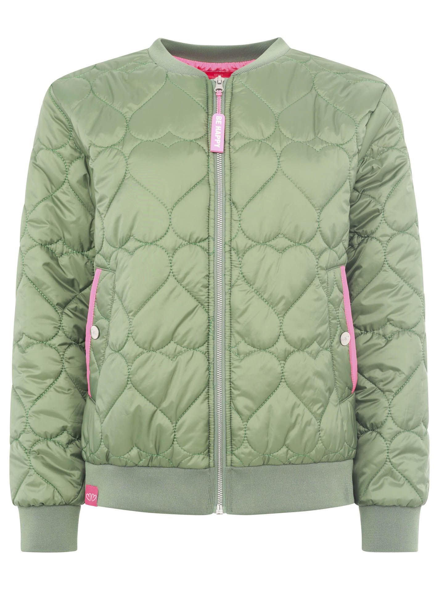 Zwillingsherz - Bomberjacke "Be Happy" Olive