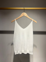 Glänzendes Lurex-Trägershirt - 8752: Beige / Eine Größe