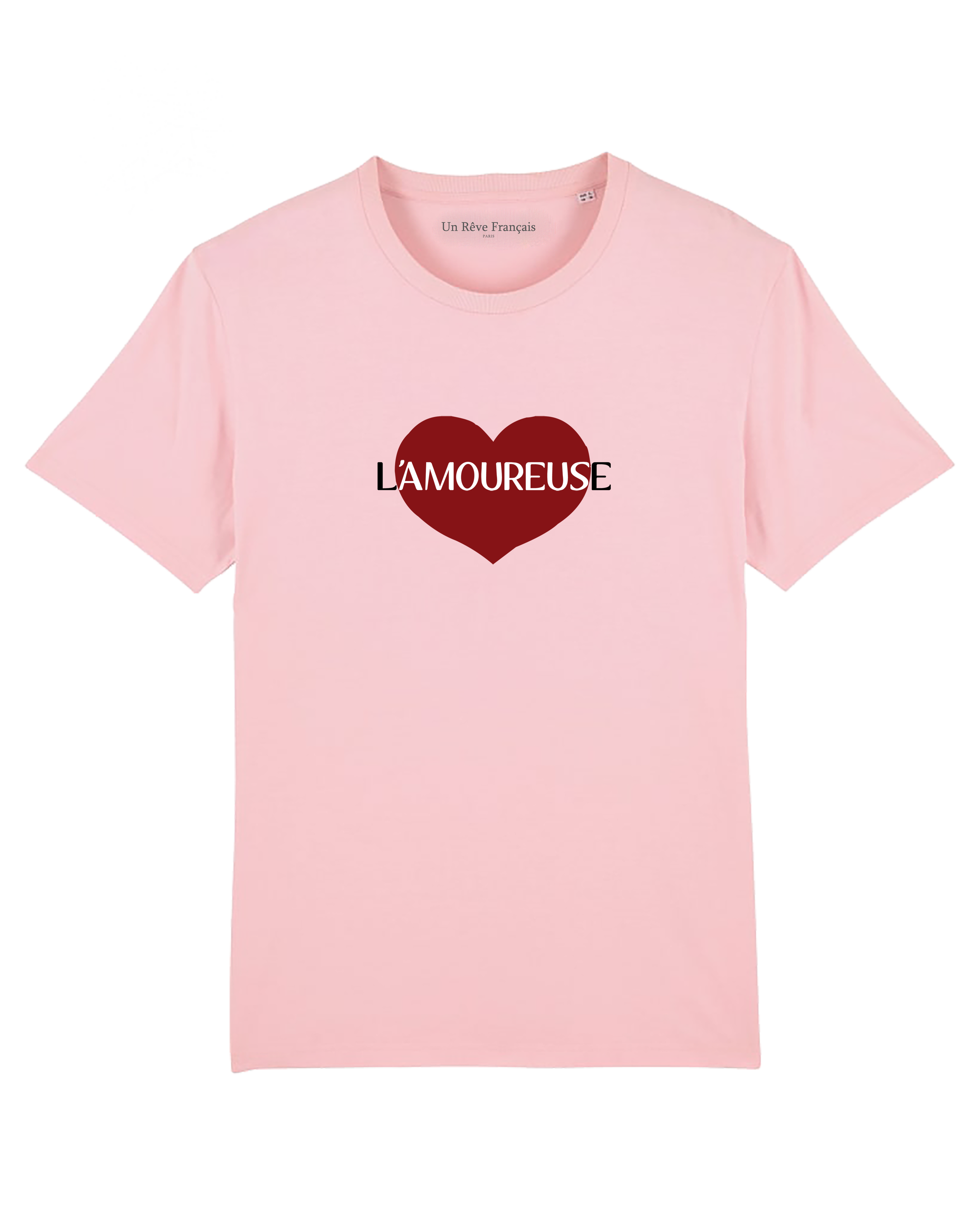Un Rêve Français L’Amoureuse Bio-Baumwoll-T-Shirt Rosa