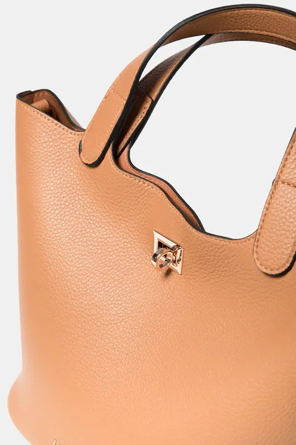 Lanidor Tasche Beige aus Eco-Leder mit Schulterriemen
