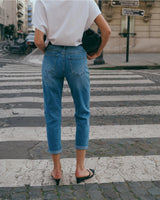 ANA & LUCY Mom-Fit Jeans „Jeanne" gewaschen - Hellblau -  Retro-Vibes