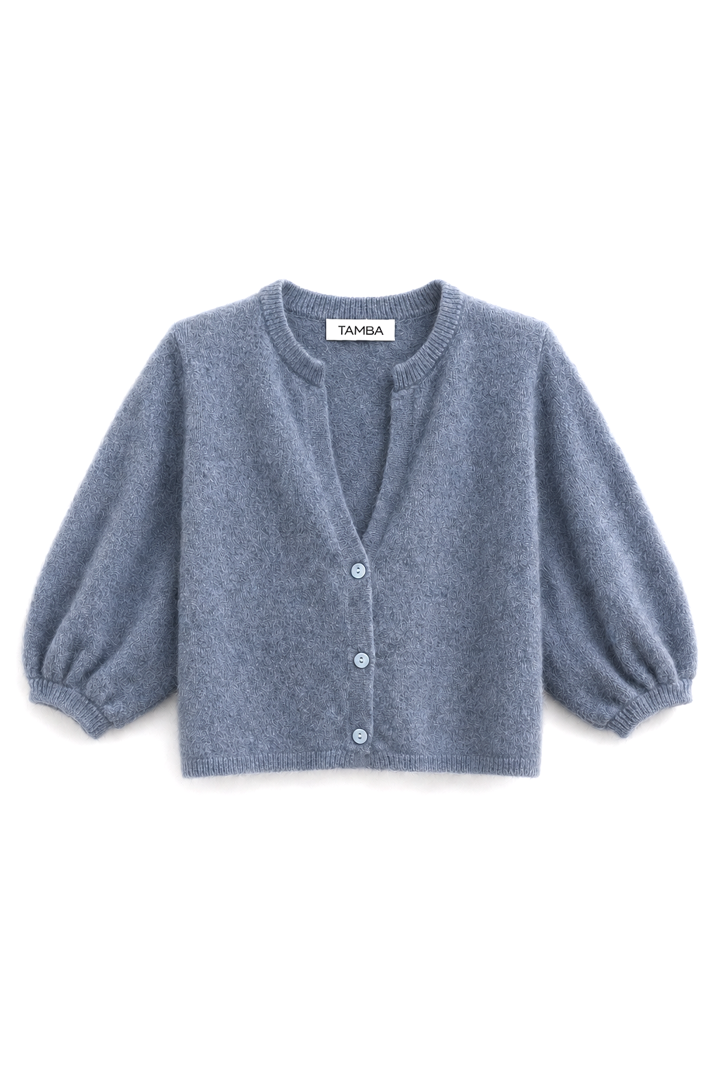 Angora Strickcardigan mit V-Ausschnitt: Anthrazit / Einheitsgröße