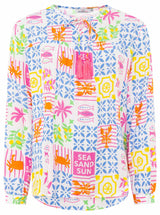 Zwillingsherz Bluse Dolce Vita Patchwork - Blumenmuster