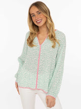 Zwillingsherz Bluse Wilder Leo - Salbei