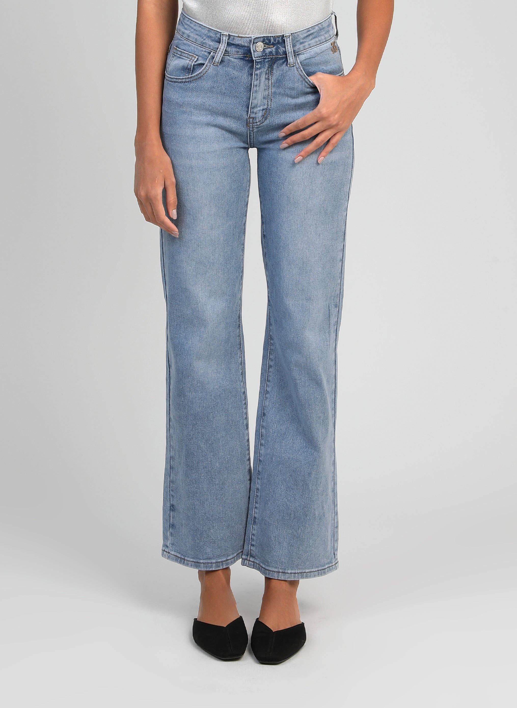 Ange Paris Jeans Pipoche Hellblau Gerader Schnitt