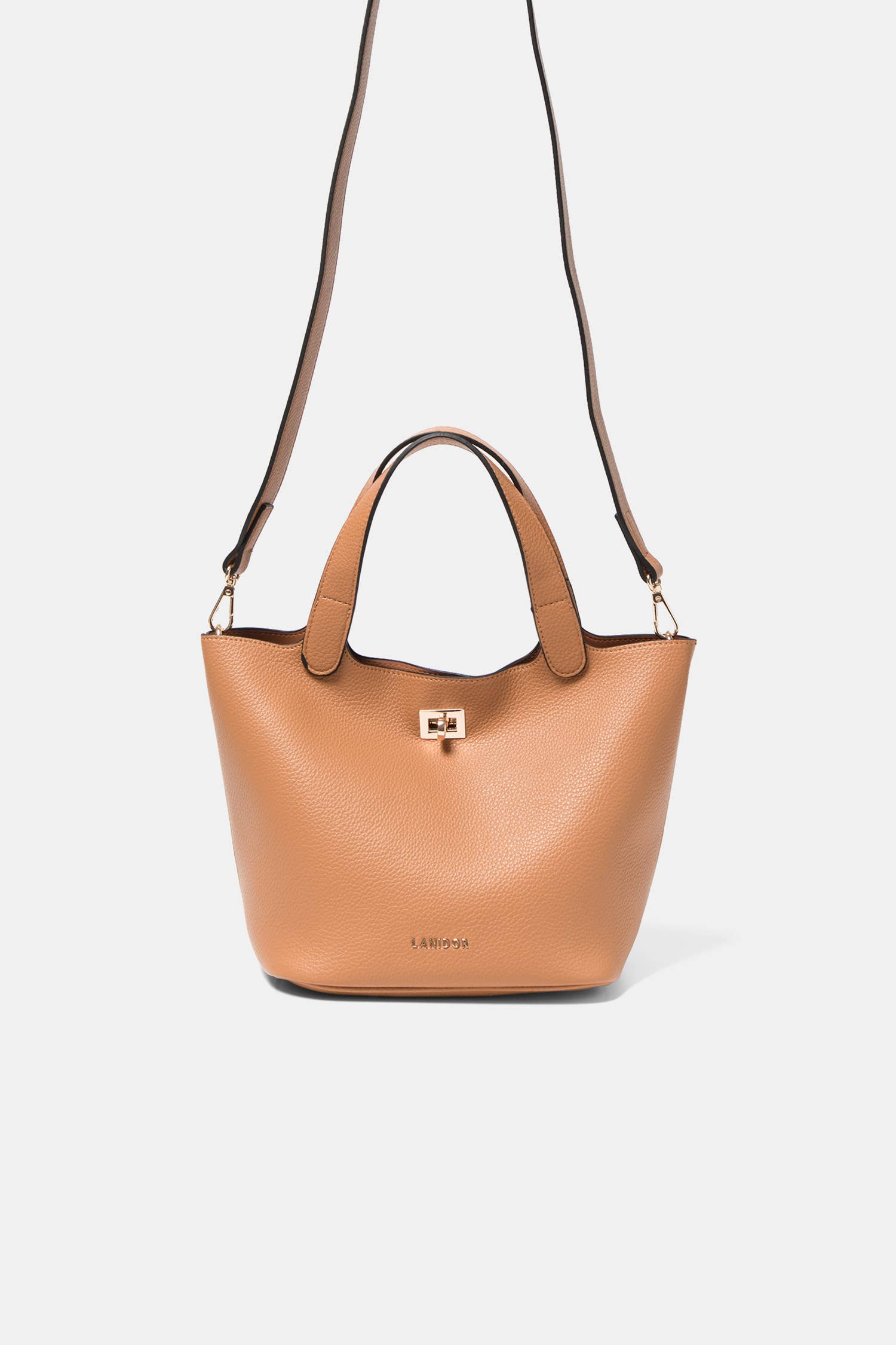 Lanidor Tasche Beige aus Eco-Leder mit Schulterriemen