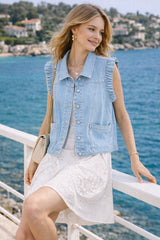 Ciminy Jeansweste Mira Hellblau