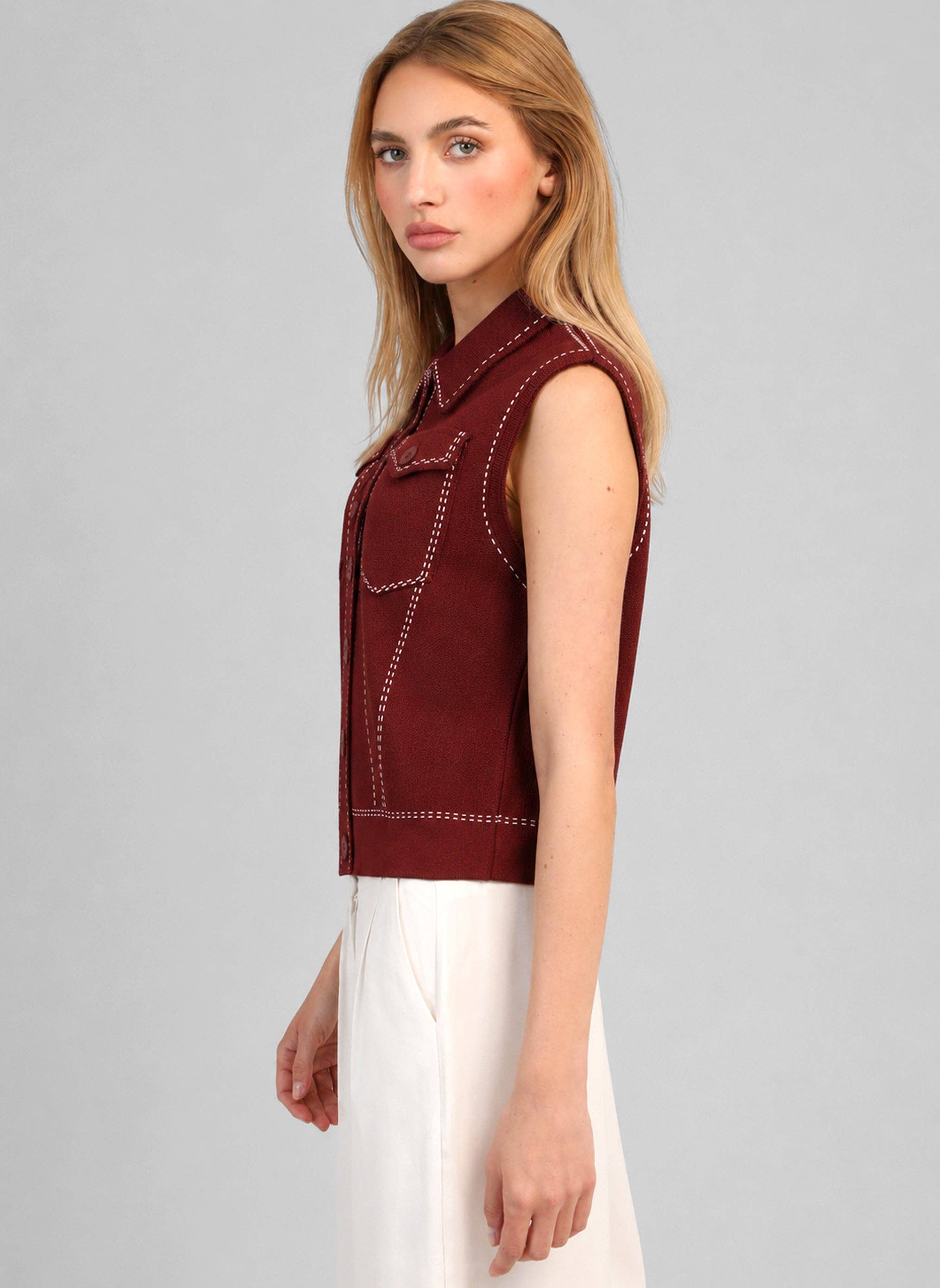 Weste LEWOODY bordeaux: M/L