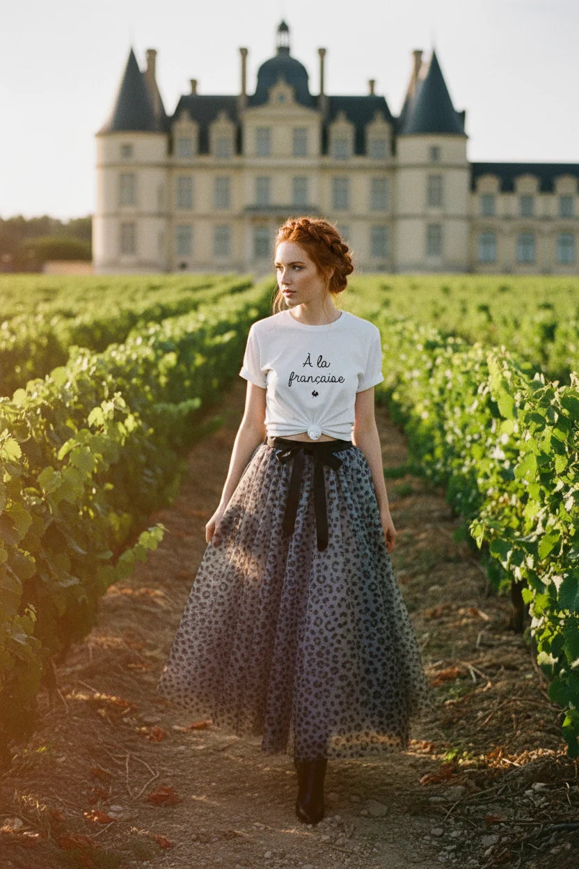Un Rêve Français T-Shirt „A la française“ aus Bio-Baumwolle Weiß
