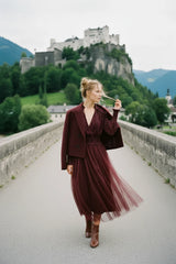 Choklate Paris Bluse September mit Punkten Bordeaux