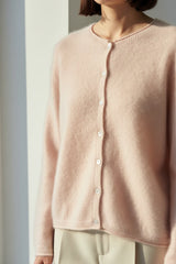 Choklate Paris Fluffy-Cardigan Wolle-Kaschmir Blush