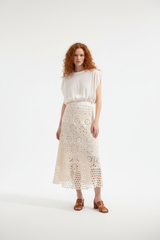 Choklate Paris Häkelrock Mathilda mit Boho-Sandalen