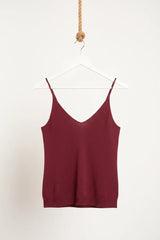 Choklate Paris Lurex-Top Bordeaux – Feinstrick mit feinem Glanz