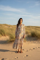 Choklate Paris Maxikleid Paisleymuster Marbella - Viskose & Seide - Rose
