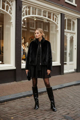 Choklate Paris Sonia Skaterkleid aus Spitze – Schwarz