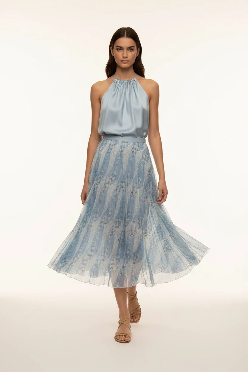 Choklate Paris Rock Vérone Karomuster & Liberty Blumenprint Blau
