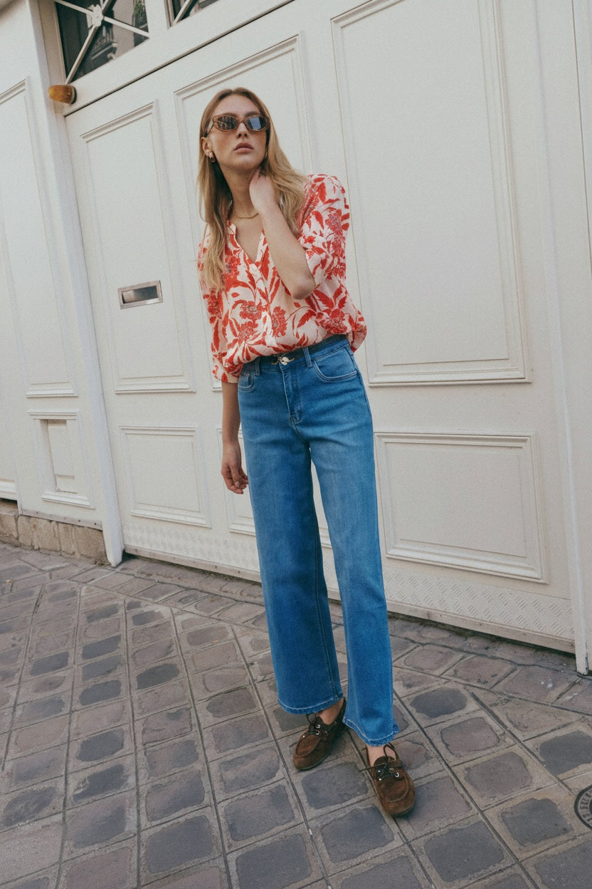 Ana & Lucy Baggy-Dad-Jeans "Enora" Blau