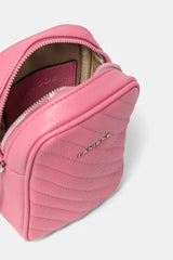 Lanidor Kleine Crossbody-Bag mit Steppung Rosa