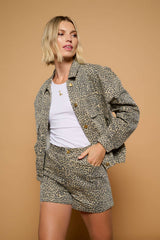 Minueto Shorts Animalprint 100% Baumwolle Beige