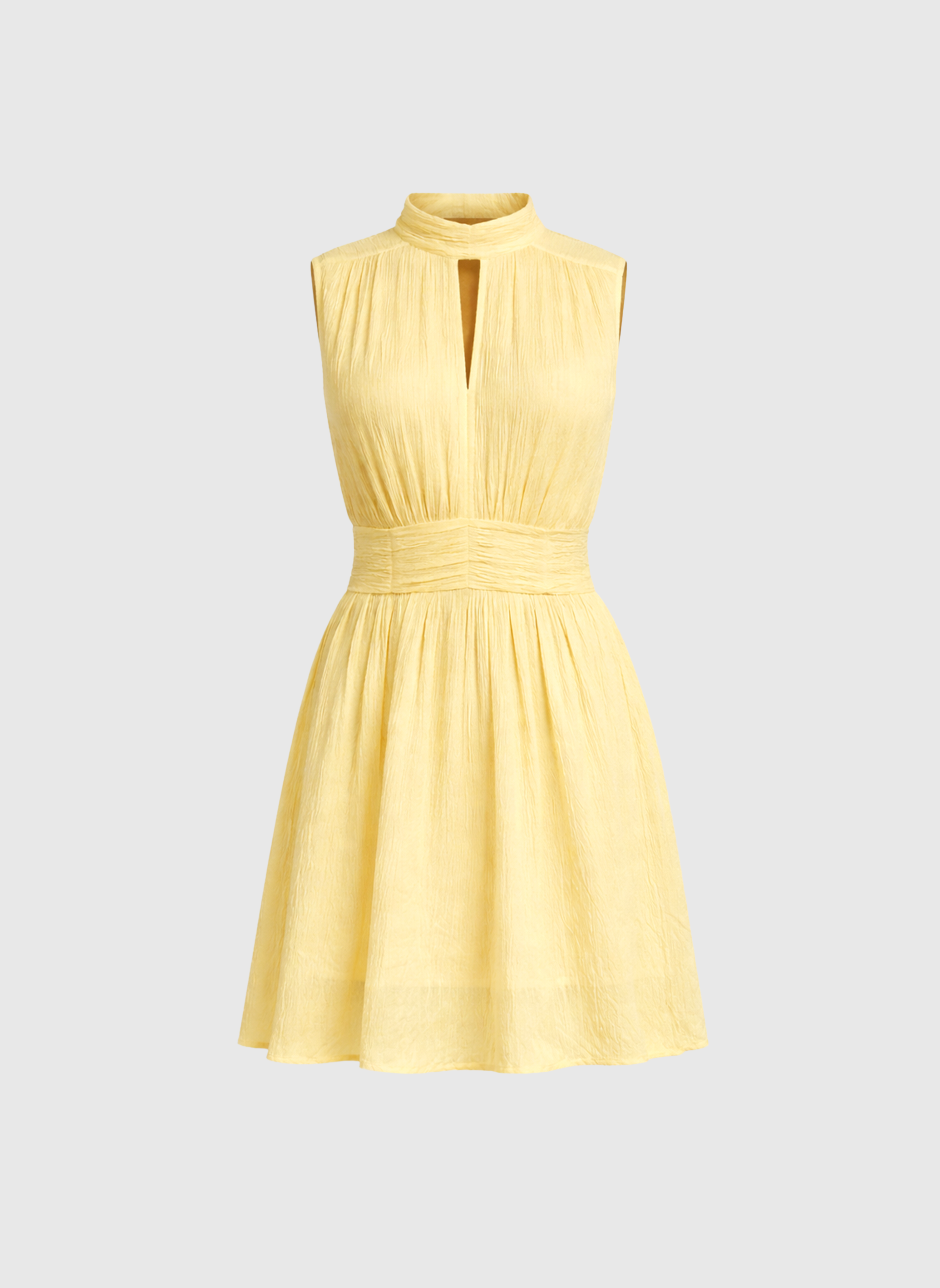 Ange Paris Kurzes Sommerkleid "Orléane" 100% Viskose - Gelb