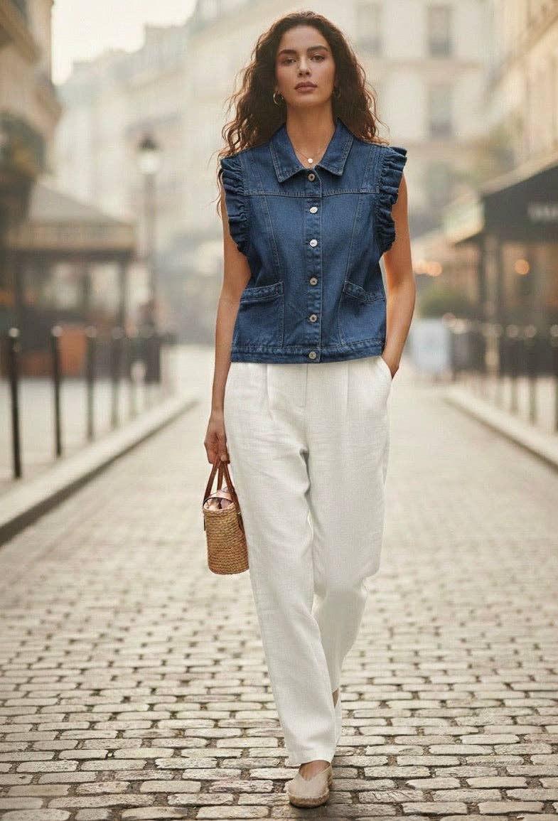 Ciminy Jeansweste Mira Jeans-Blau Baumwolle