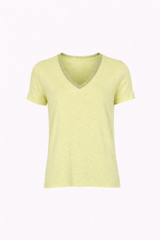 An'ge Paris T-Shirt Terry - V-Ausschnitt - Zitronen-Gelb - Viskose